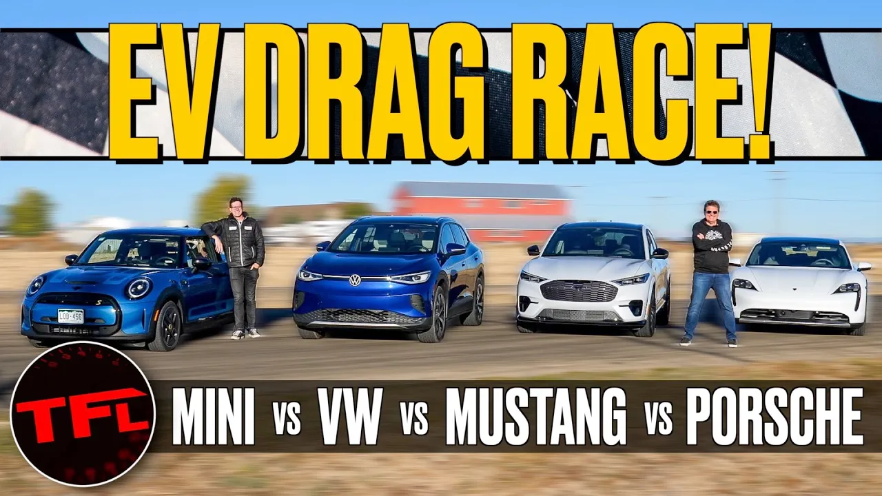 We Drag Race Four EVs And It Goes As Expected...Then Something STRANGE Happens!