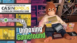 Casinopolis All-In Gamefound Pledge | "Unboxing" Board Game