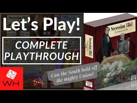 Let's Play! Secession 1861 | Wargame | Boardgame | Solitaire | ACW | Playthrough