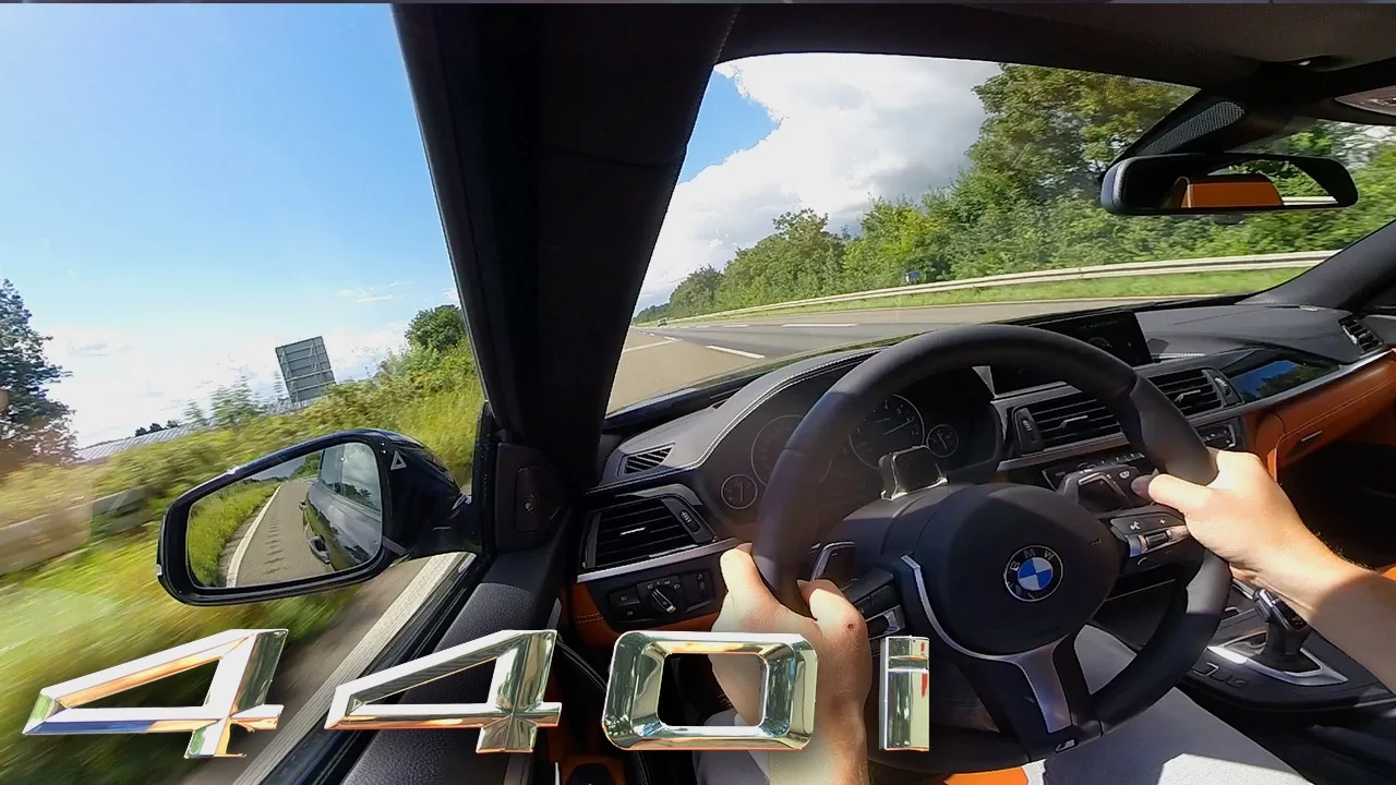 BMW 440i TOP SPEED & ACCELERATION on AUTOBAHN Sound Test Drive Onboard