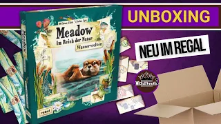 Meadow - Wasserwelten Erweiterung | WAS IST DRIN? 📦 Brettspiel Unboxing [Brettspiele]