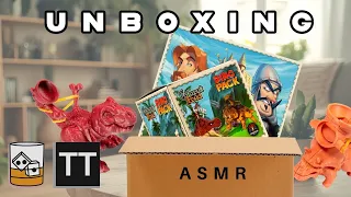 Catapult Feud Dino Pack - Satisfying ASMR Board Game Unboxing