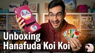 Unboxing Hanafuda Koi-Koi Large-Format Edition | Jake & Cierra React