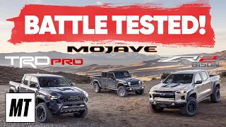 Truck Comparison: Toyota Tacoma TRD Pro Vs. Chevy Colorado ZR2 Bison Vs. Jeep Gladiator Mojave