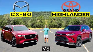 LARGE or LUXURY?? -- 2025 Mazda CX-90 vs. 2025 Toyota Grand Highlander: Comparison