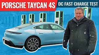 Porsche Taycan 4S Cold Weather DC Fast Charge Test
