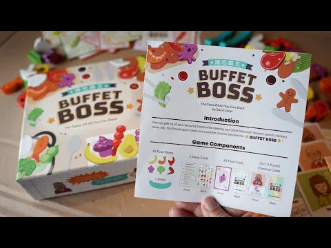 Buffet Boss (2023) by Daryl Chow | Rulebook Runthrough & How to Play | Singaporean Board Game