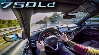 2017 BMW 750d Xdrive AutoBahn ACCELERATION & TOP SPEED Onboard Test Drive