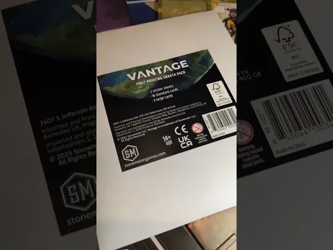 Vantage First Errata pack #errata #vantage #boardgames