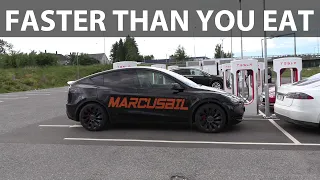 Tesla Model Y Performance charging at 250 kW v3 supercharger