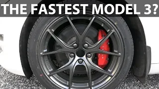 Tesla Model 3 with magnesium rims acceleration test