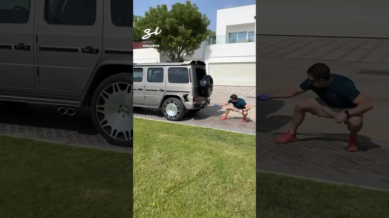 Who needs horsepower when you have rubber bands? 🤣😅 #brabus #rubberbands #challenge