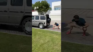 Who needs horsepower when you have rubber bands? 🤣😅 #brabus #rubberbands #challenge