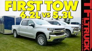 Compared: 2019 Chevy Silverado 1500 5.3L vs 6.2L V8 First Tow Review!