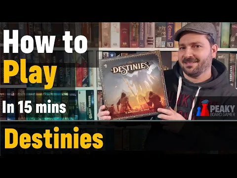 How to play Destinies board game - Full teach + Visuals - Peaky Boardgamer