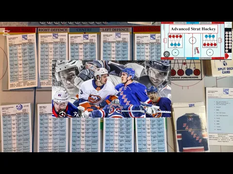 Strat-O-Matic Hockey Alternate Penetration system . '24 Playoffs. Game 1. NY Islanders vs NY Rangers