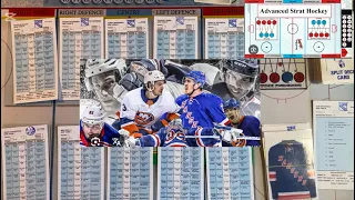Strat-O-Matic Hockey Alternate Penetration system . '24 Playoffs. Game 1. NY Islanders vs NY Rangers