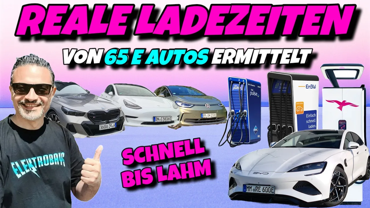 REALE LADEZEITEN von 65 Elektroautos! Gewinner und Verlierer an der Ladesäule. Audi BMW Tesla VW uvm