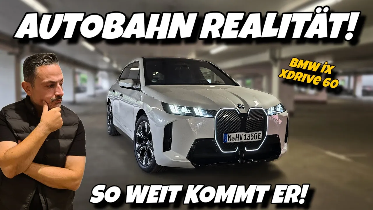 Schafft er 500 km? BMW iX xDrive60 Autobahnreichweite & Ladezeit #ev #bmw
