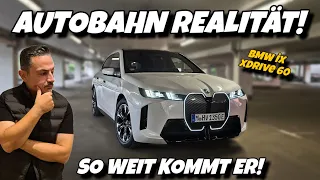 Schafft er 500 km? BMW iX xDrive60 Autobahnreichweite & Ladezeit #ev #bmw