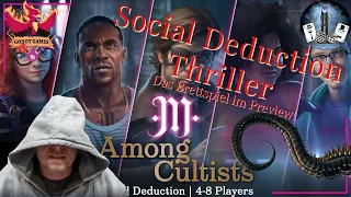 Preview: Among Cultists - Das Social Deduction Thriller Brettspiel - Godot Games - try to survive!