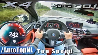 2019 BMW X4 30i xDrive AUTOBAHN POV 242km/h TOP SPEED by AutoTopNL