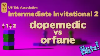 Live Commentary - 2nd 2022 Intermediate Tak Tournament BLITZ TIEBREAKER - dopemedic vs orfane