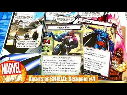 Marvel Champions Agents of SHIELD Scenario 4 - Solo Playthrough NICK FURY vs the THUNDERBOLTS