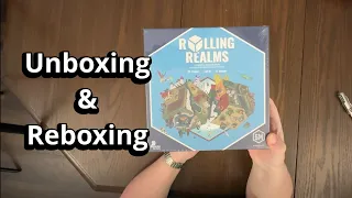 Rolling Realms - Roll & Write Game Unboxing & Reboxing - What's in the Box?