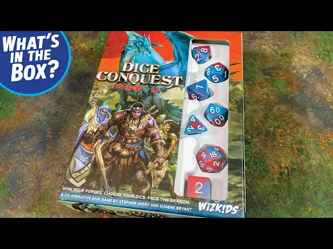 DICE CONQUEST Unboxing - A Cooperative Dice Game published by WIZKIDS