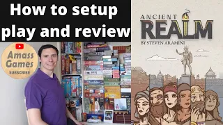 Ancient Realm how to setup play and review solo board game AmassGames Button Shy micro wallet