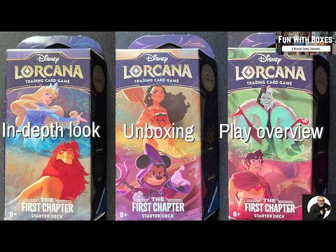 Disney Lorcana Trading Card Game | In-depth look | Ravensburger | Inc Unboxing & Play Overview | Fun