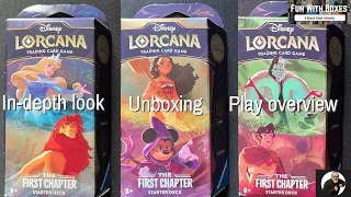 Disney Lorcana Trading Card Game | In-depth look | Ravensburger | Inc Unboxing & Play Overview | Fun