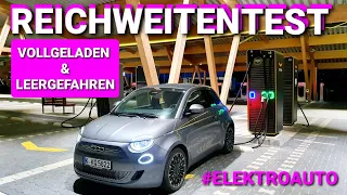 Mega Reichweitentest Fiat 500 Elektroauto! Vollgeladen leer gefahren!