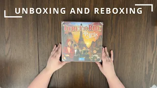 Ticket To Ride: Paris Board Game - Unboxing and Reboxing - What's in the box?