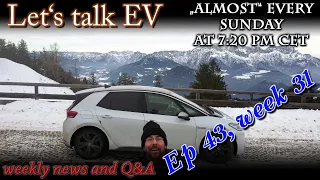 (live) Let's talk EV - 15.000 Subscribers - Thank you!