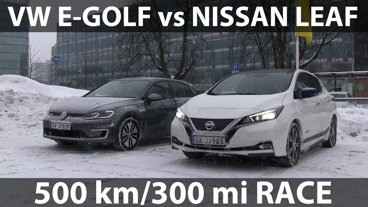 Race between Leaf and e-Golf