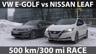 Race between Leaf and e-Golf