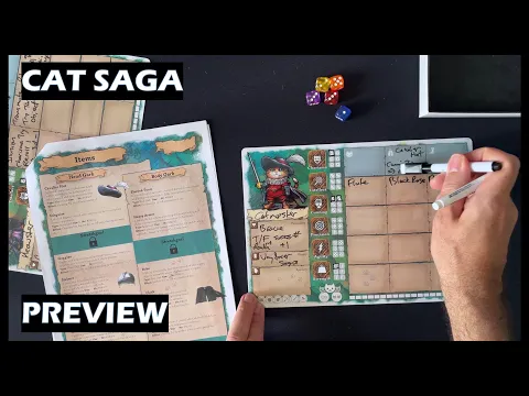 Cat Saga Preview RPG Adventure Board Game