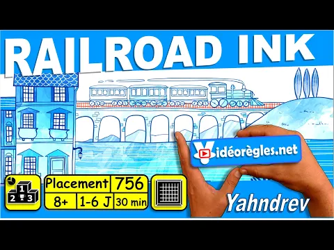 Vidéorègle Jeu de Société " RAILROAD INK " par Yahndrev (#756)