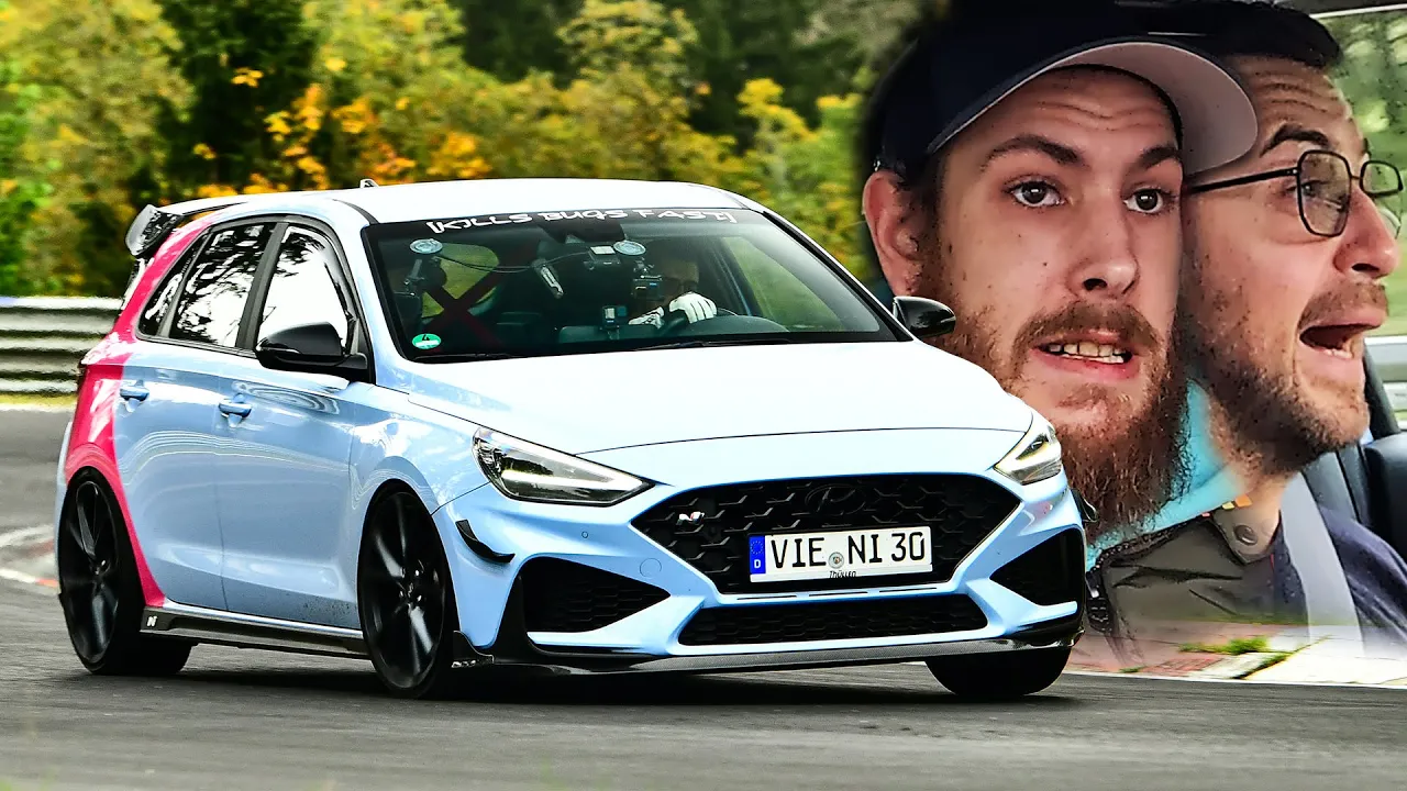Scared Passenger in Hyundai I30 N 🤣 // Nürburgring
