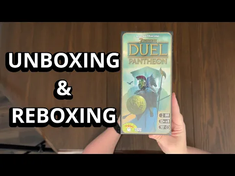7 Wonders Duel: Pantheon Expansion - Board Game Unboxing & Reboxing - What's in the Box?