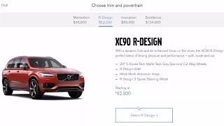 Lets configure a Volvo XC90 R-design!