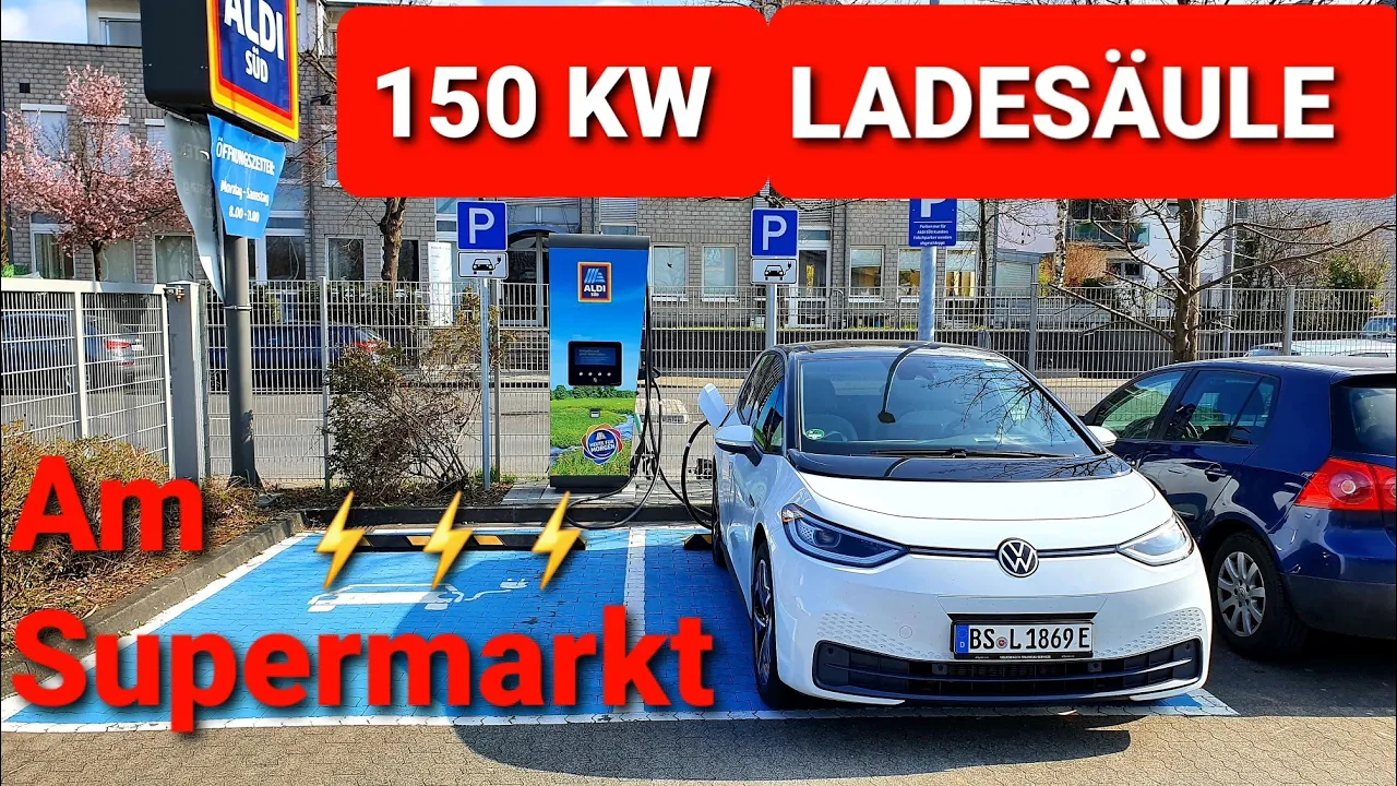 150 KW Ladesäule am Supermarkt für Elektroautos. Mein Test!
