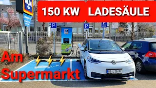 150 KW Ladesäule am Supermarkt für Elektroautos. Mein Test!