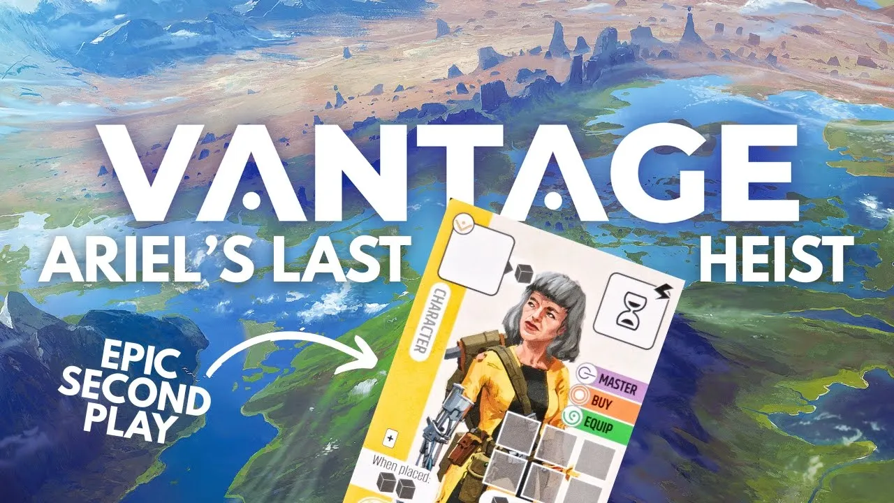 Vantage Board Game | Solo Playthrough #2: Ariel's Last Heist (Review copy provided)