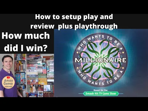 Who Wants to be a Millionaire playthrough how to play setup review board game AmassGames trivia test