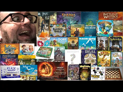 Josh Yaks about a record-breaking 37+ games! Board games acquired and played in July 2023