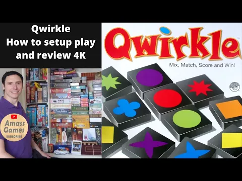 Qwirkle abstract strategy board game. How to setup play and review Spiel des Jahres* AmassGames * 4K