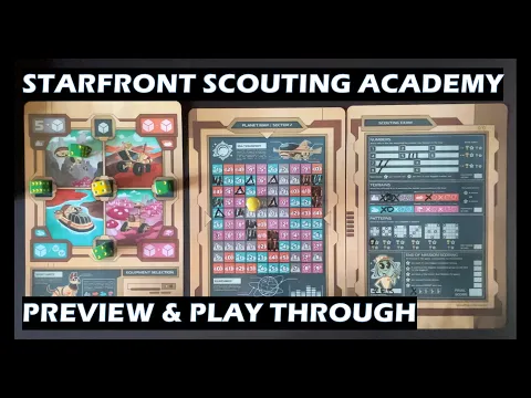 Starfront Scouting Academy board game preview play through